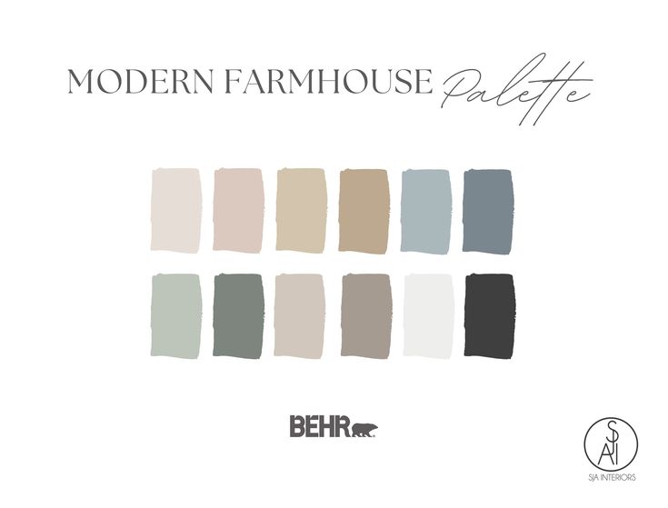 the modern farmhouse palette from behr