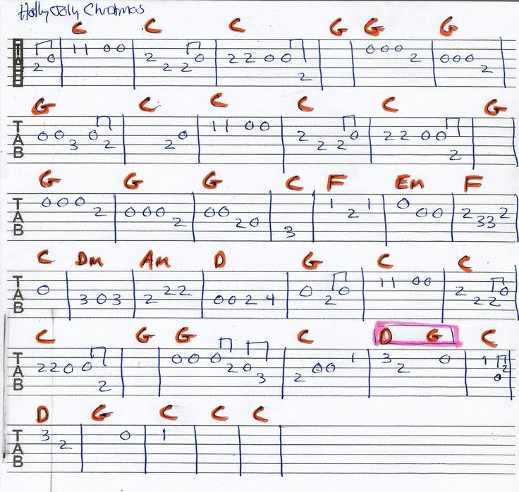 sheet music with letters and numbers written in red on the top right hand corner, bottom left