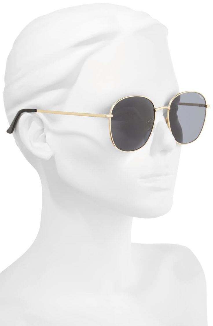 Quay Australia Jezabell 57mm Round Sunglasses | Nordstrom Classic Gold Shield Sunglasses With Uva Protection, Chic Gold Cat Eye Sunglasses With Metal Frame, Chic Gold Wayfarer Sunglasses, Gold Tinted Classic Sunglasses, Classic Gold Tinted Sunglasses, Classic Gold Sunglasses With Tinted Lenses, Chic Gold Tinted Cat Eye Sunglasses, Classic Gold Cat Eye Sunglasses With Gradient Lenses, Chic Gold Cat Eye Sunglasses With Tinted Lenses