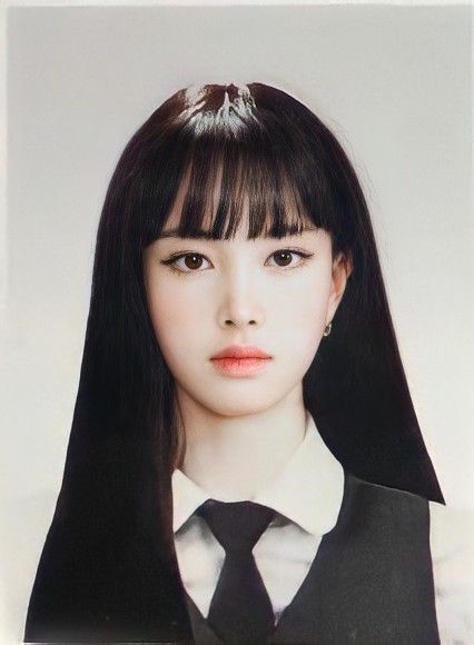 shim jayoon yoon school uniform bangs HD picture Formal Id Picture, Id Picture, Stayc Yoon, Id Photo, Dream Hair, Girl Crushes, I Love Girls, Mug Shots, Girl Icons