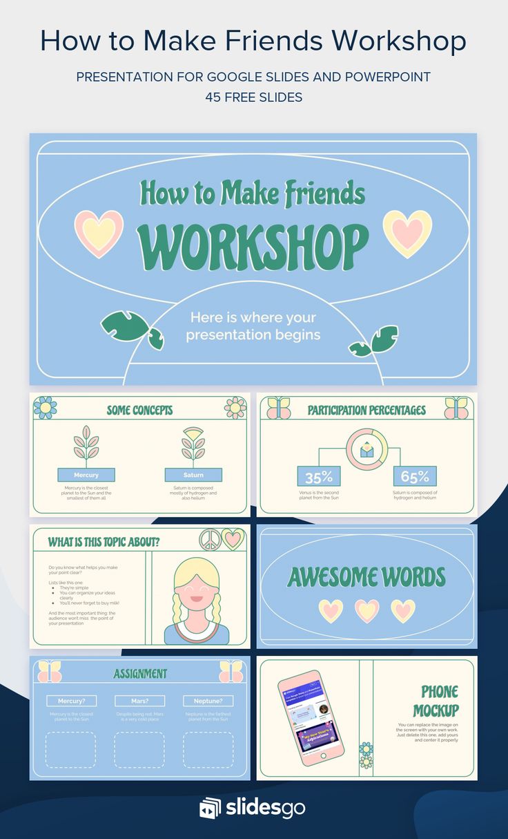 how to make friends workshop for facebook and powerpoint info - slider templates