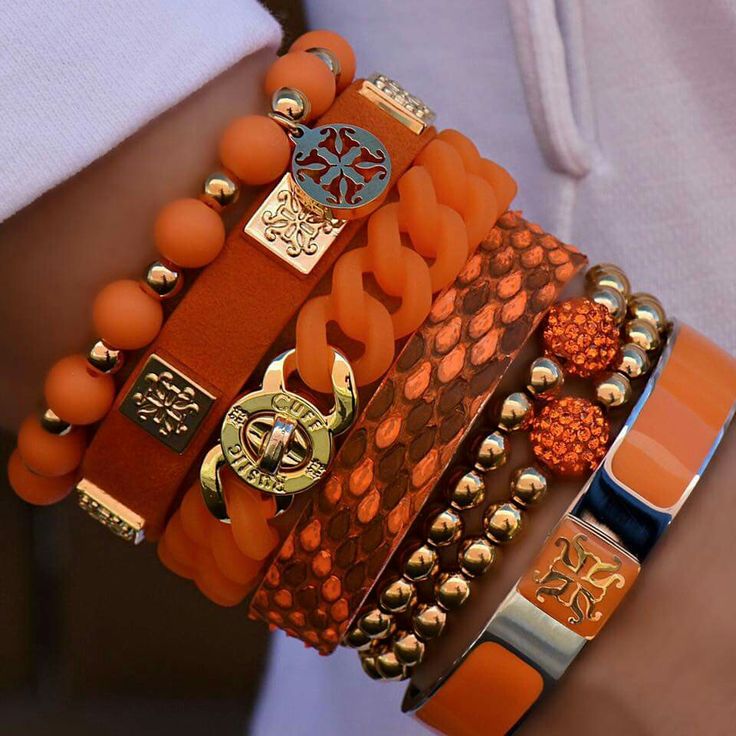 Rustic Cuff Orange Power, Rustic Cuff Bracelets, Osu Cowboys, Beaded Memory Wire Bracelets, Rustic Cuff, Wrist Jewelry, Bead Charms Diy, Bracelet Display, Jewelry Fashion Trends