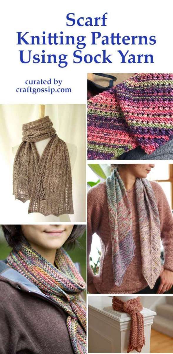 knitted scarf patterns using sock yarn