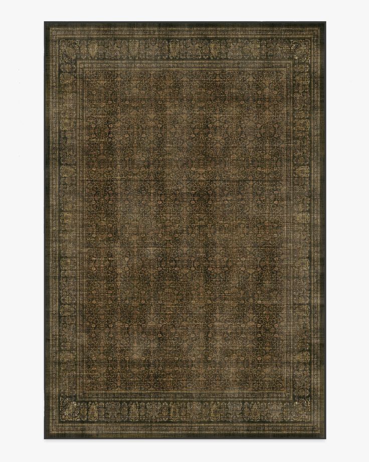 an area rug with brown and black colors