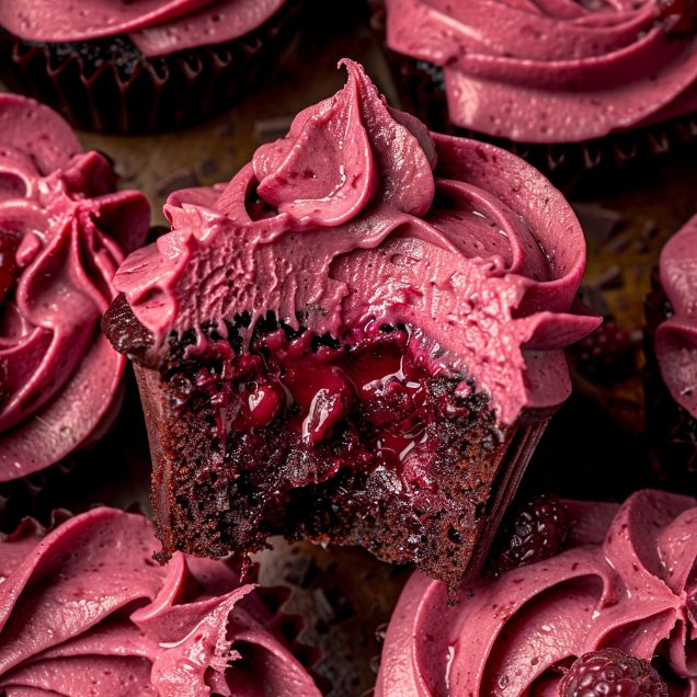 cupcakes with pink frosting and cherries on top