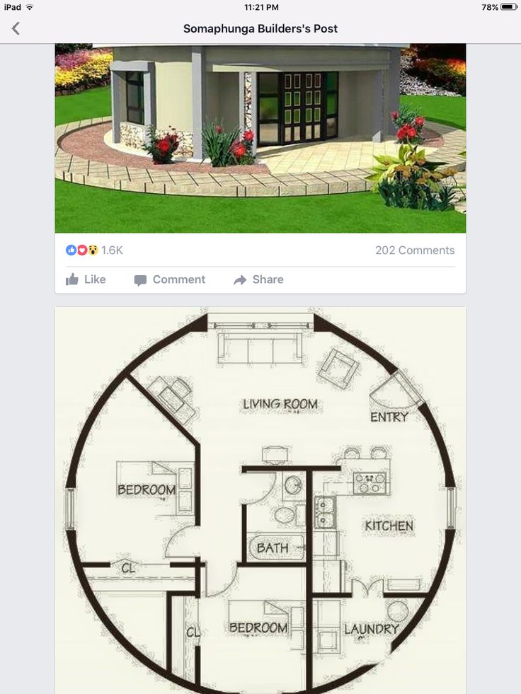 the floor plan for a round house on facebook