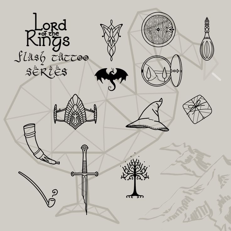 lord of the rings flash tattoo series is out today and it's free to print