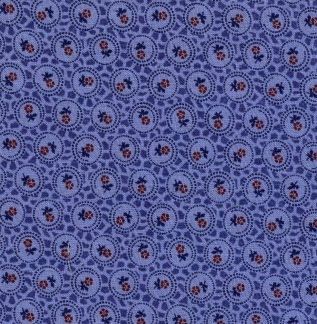 an image of a blue background with circles and dots on it's surface,