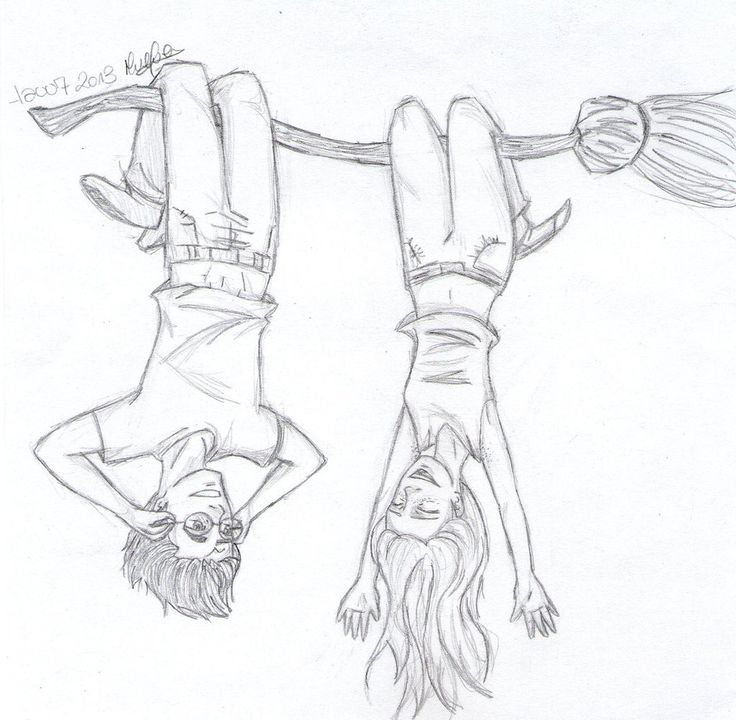 Upside down by lauu7.deviantart.com on @DeviantArt Book Ginny, Upside Down Drawing, Boy Hair Drawing, Harry And Ginny, Tree Drawings Pencil, Hanging Upside Down, Create This Book, Drawing Cartoon Faces, Person Drawing