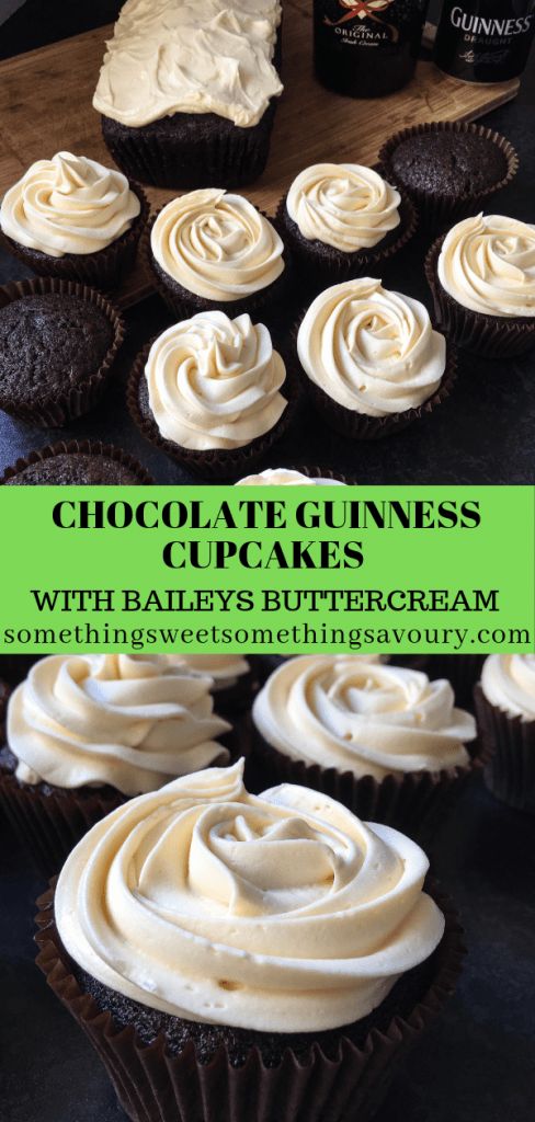 chocolate cupcakes with bailey's buttercream frosting