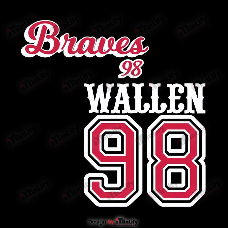 an image of the name and number on a t - shirt that says braves'98