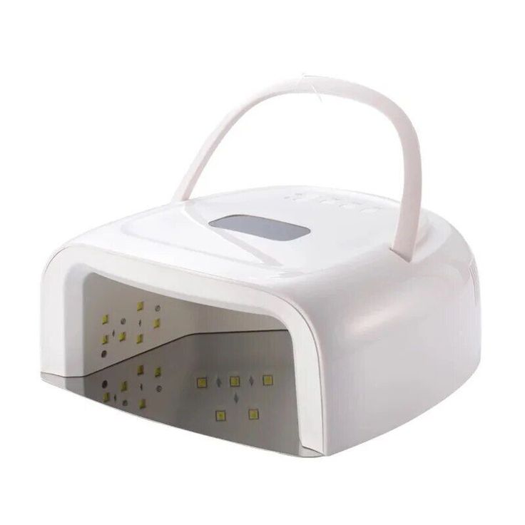 eBay   S20 nail lamp (max 60W) Size: 21*20*10cm Material - matal Key Features: Built-in 15,600mAh battery which can provide 12hours cordless working With LCD time display and battery indicator Metal Shell, high scrath resistance; with removable bottom, easy for clean Built in infrared sensor, hand in - lamp ON, hand out - lamp OFF 30/60/90/99S timing curing mode (99s for low heat mode) 42pcs 365-405nm UV led for all kinds of gel polish curing Handle design, easy for carry With cooling holes which can keep the machine work in a low temperature Nail Dryers, Light Nails, Rechargeable Lamp, Nail Dryer, Nail Lamp, Healthy Beauty, Beauty Nail, Dryers, Pedicure Nails