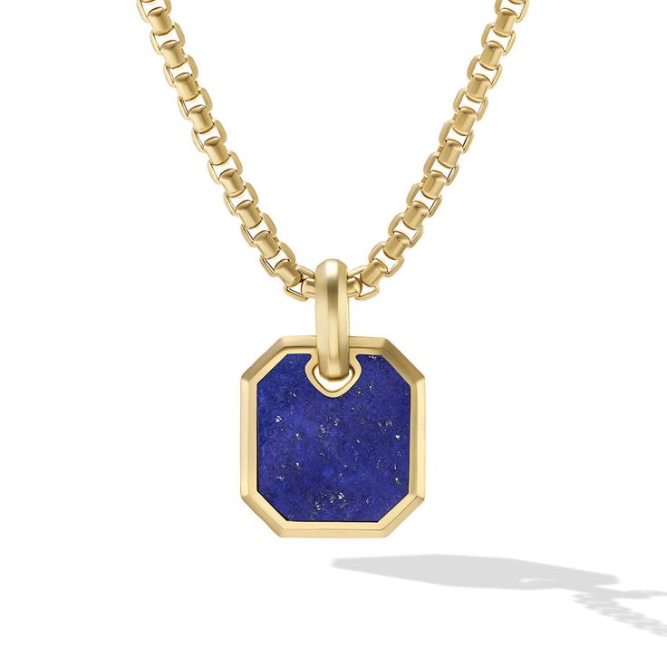 David Yurman Roman Amulet in 18K Yellow Gold with Lapis David Yurman Pendant, Amulet Necklace, Religious Symbols, Diamond Education, Ring Pendant Necklace, Amulets, Custom Jewelry Design, High Jewelry, David Yurman