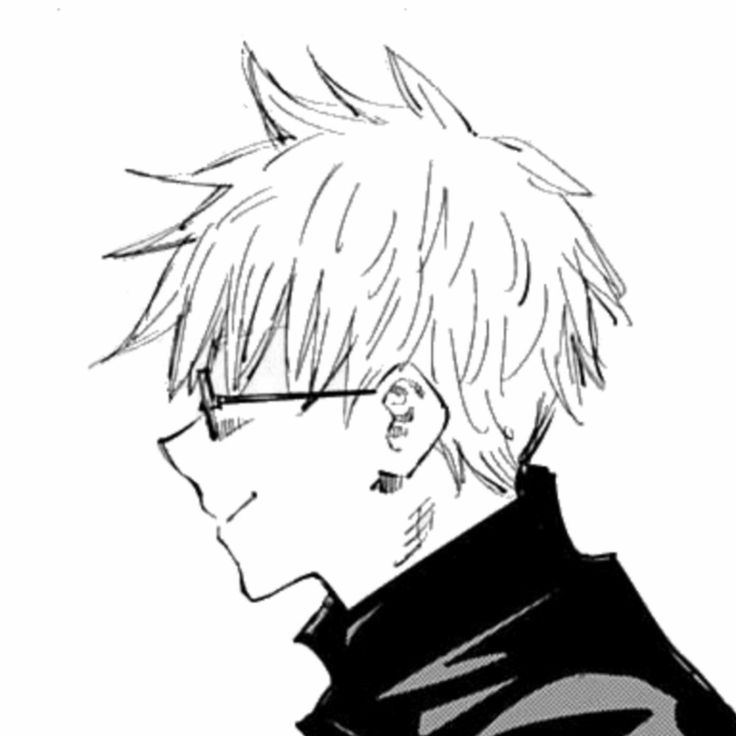 an anime character with glasses and short hair