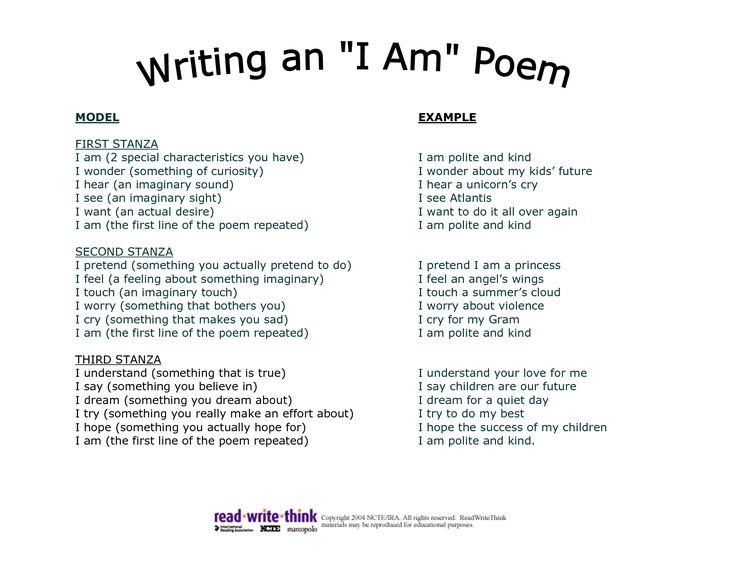 a poem that is written in two different languages, with the words writing an i am poem