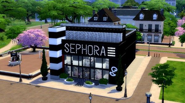 Kawaiistacie: Sephora Career • Sims 4 Downloads Sims 4 Urban House, Sims 4 Stores, Sims 4 Retail, Sims 4 Lots Cc, Sims 4 Luxury, Sims 4 Restaurant, Sims 4 Modern House, Sims 4 Urban, Sims Lots