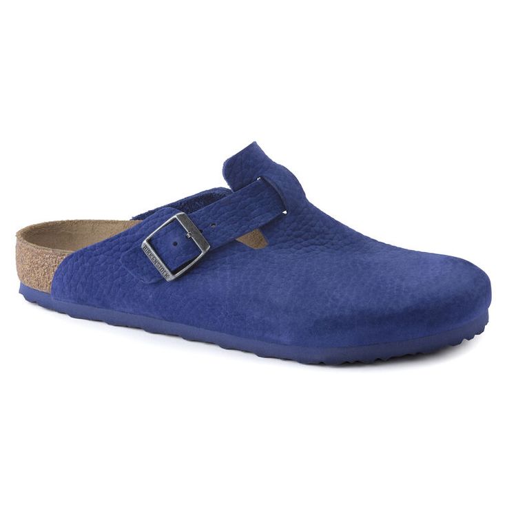 Boston Nubuck Leather Indigo Blue | BIRKENSTOCK Classic Suede Clogs With Suede Lining, Classic Suede Clogs With Rubber Sole, Slip-on Suede Clogs With Leather Footbed, Leather Clogs With Suede Lining And Round Toe, Classic Suede Clogs With Cork-bed Midsoles, Classic Suede Clogs With Removable Insole, Blue Slip-on Clogs With Cork-bed Midsoles, Suede Slip-on Clogs With Removable Insole, Leather Clogs With Suede Lining And Closed Toe