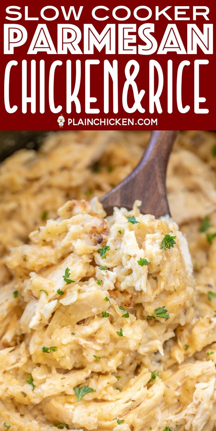 slow cooker parmesan chicken and rice recipe