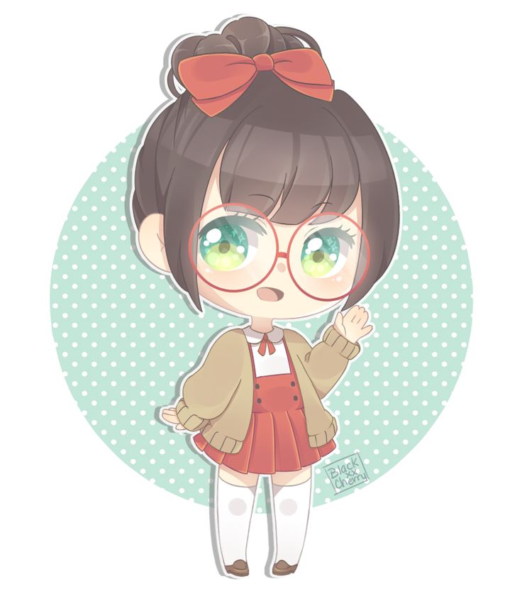 Submitted By:peachmoonbunnySubmitted On:March 6th, 2017 6:36 PMFile size: 341.6 kB Dimensions:805x908 (0.731 MPixel) Tags: "black hair" "blush" "chibi" "glasses" "green eyes" "happy" "odango" "ribbon" "seifuku" "short hair" "thigh highs" Artist: "BlackxxCherry" Chibi Glasses, Girl With Glasses, Chibi Girl, Green Eyes, Thigh Highs, Black Hair, Short Hair, Blush, Ribbon