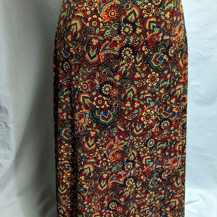 Classic 1st Gen Lularoe Maxi Skirt, Size Medium. Nwot. Multicolor Lined Maxi Skirt For Fall, Fall Multicolor Lined Maxi Skirt, Multicolor Maxi Skirt For Fall With Relaxed Fit, Fall Multicolor Relaxed Maxi Skirt, Relaxed Multicolor Maxi Skirt For Fall, Multicolor Stretch Maxi Skirt With Lining, Multicolor Stretch Lined Maxi Skirt, Stretch Multicolor Lined Maxi Skirt, Lularoe Maxi Skirt