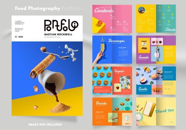 a brochure that is designed to look like food