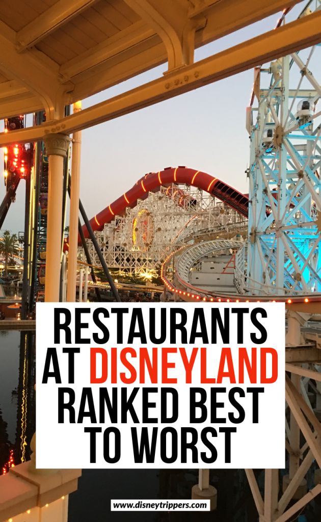 an amusement park with the words restaurants at disneyland and ranked best to worst on it