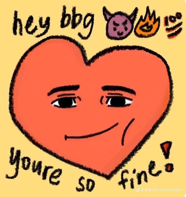 a drawing of a heart with the words hey big miss you're so fine