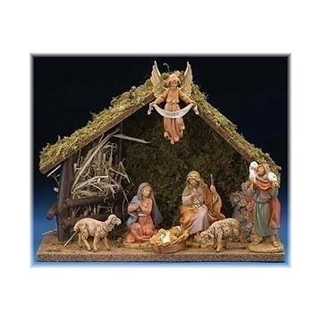 a nativity scene with the birth of jesus