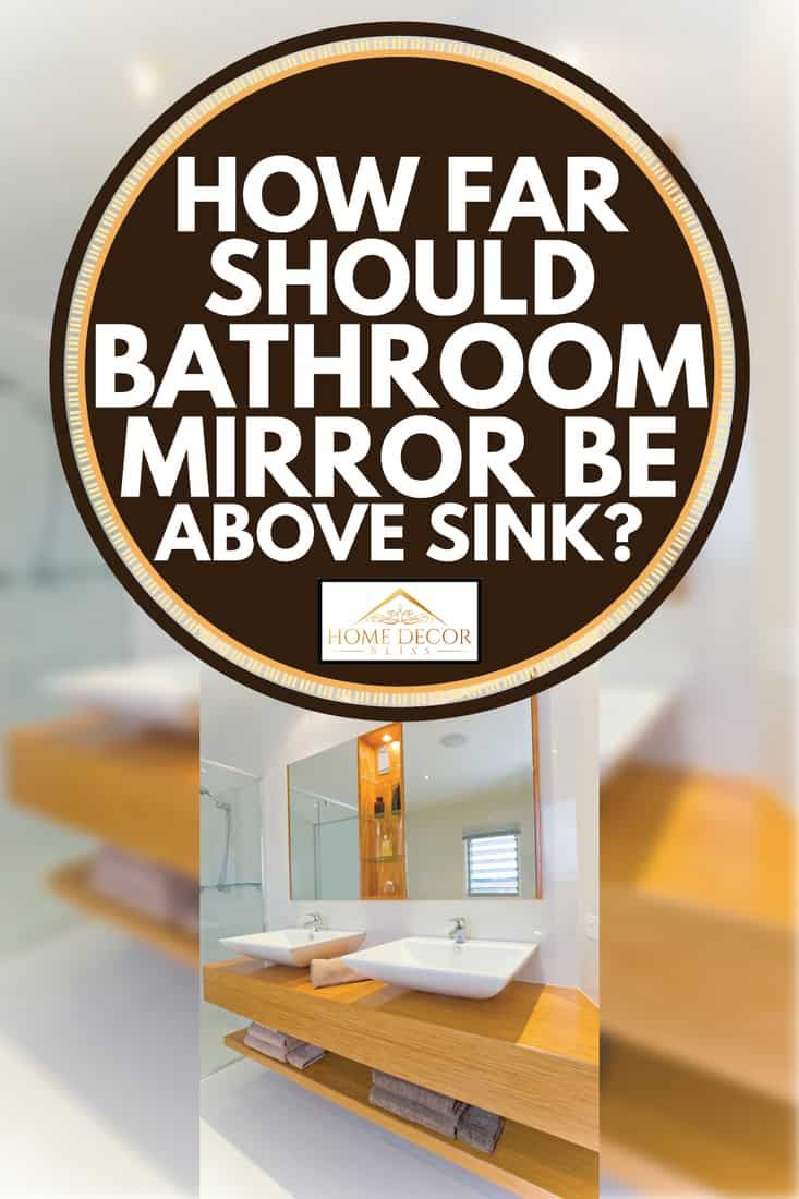 a bathroom mirror with the words how far should you shower?