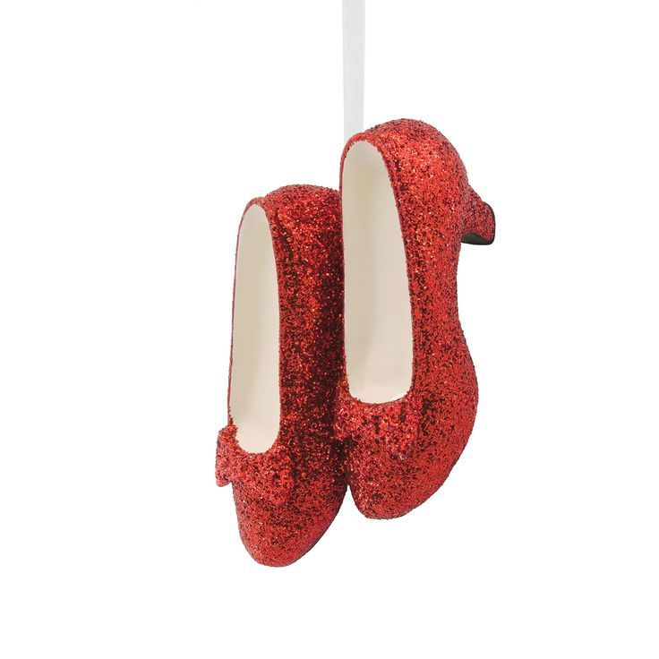 Hallmark The Wizard of Oz Ruby Slippers Christmas Ornament Slippers Christmas, Ruby Red Slippers, Red Slippers, There's No Place Like Home, Christmas Shoes, Hallmark Christmas Ornaments, Ruby Slippers, The Wizard Of Oz, No Place Like Home