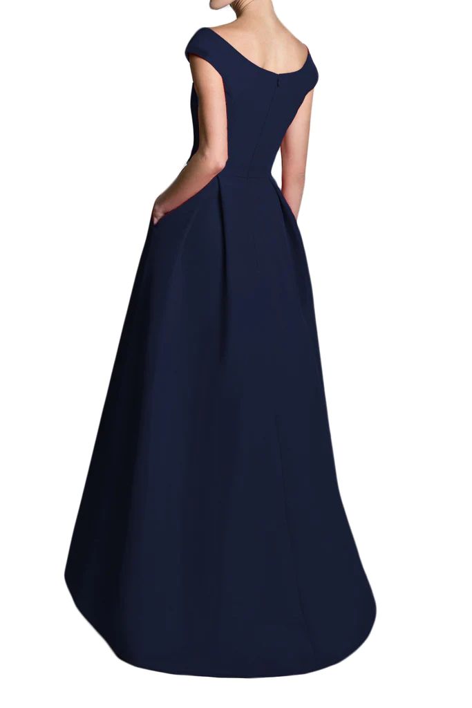 Silk Faille Off-The-Shoulder Ball Gown | Over The Moon A-line Gown With Pleated Bodice For Gala, Pleated Bodice A-line Gown For Gala, Formal A-line Ball Gown With Sweep Train, Elegant A-line Gala Gown, Evening Gown With Sweep Train And A-line Silhouette, Elegant Ball Gown With Sweetheart Neckline For Evening, Elegant A-line Ball Gown For Prom Season, Elegant A-line Ball Gown With Fitted Bodice, Elegant A-line Evening Gown