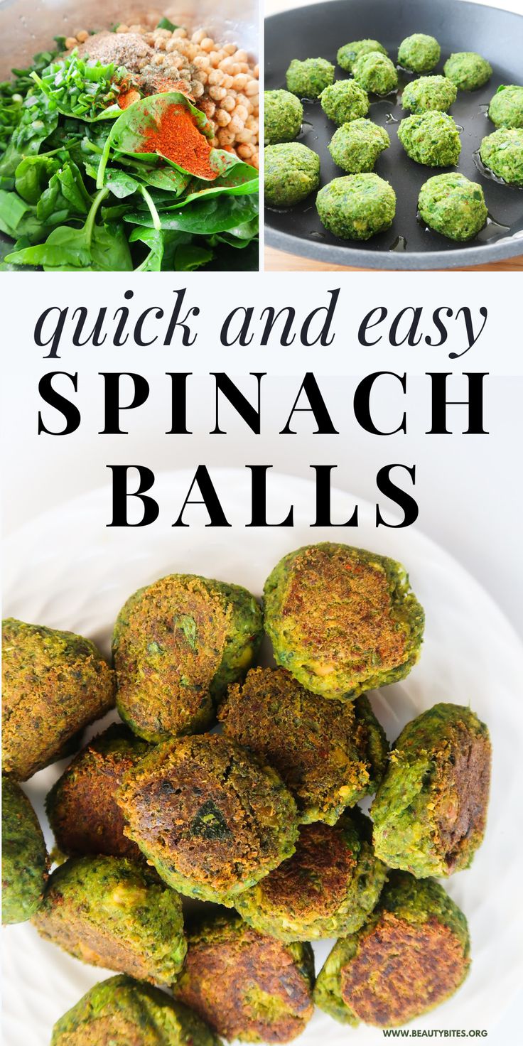 spinach balls are an easy and healthy snack