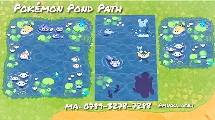 the pokemon pond path is shown in this image