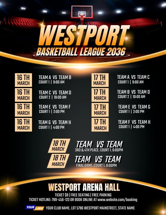 the westport basketball league schedule