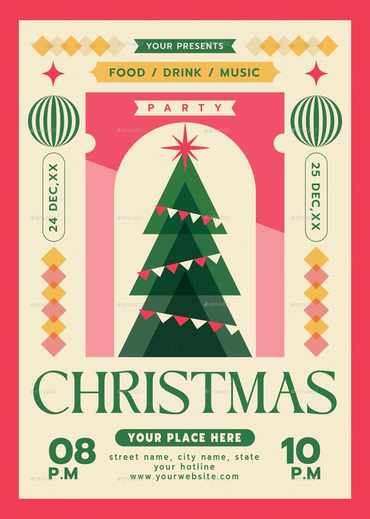 Christmas Party Flyer Xmas Flyer Design, Christmas Event Poster Graphic Design, Christmas Poster Graphic Design, Logo Christmas Design, Christmas Flyers Ideas, Christmas Campaign Ideas, Christmas Event Flyer, Christmas Event Design, Merry Christmas Flyer Design