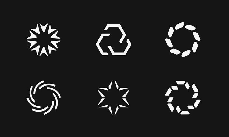 six different types of arrows in white on a black background, each with an arrow