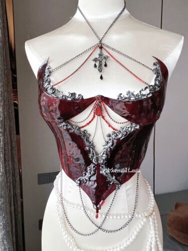 (eBay) Find many great new & used options and get the best deals for Rose Gothic Blood Resin Mermaid Corset Bra Top Cosplay Costume Patent-Protected at the best online prices at eBay! Free shipping for many products! Look Gatsby, Corset Bra Top, Mermaid Corset, Resin Mermaid, Top Cosplay, Corset Fashion, Corset Bra, Mode Inspo, Really Cute Outfits