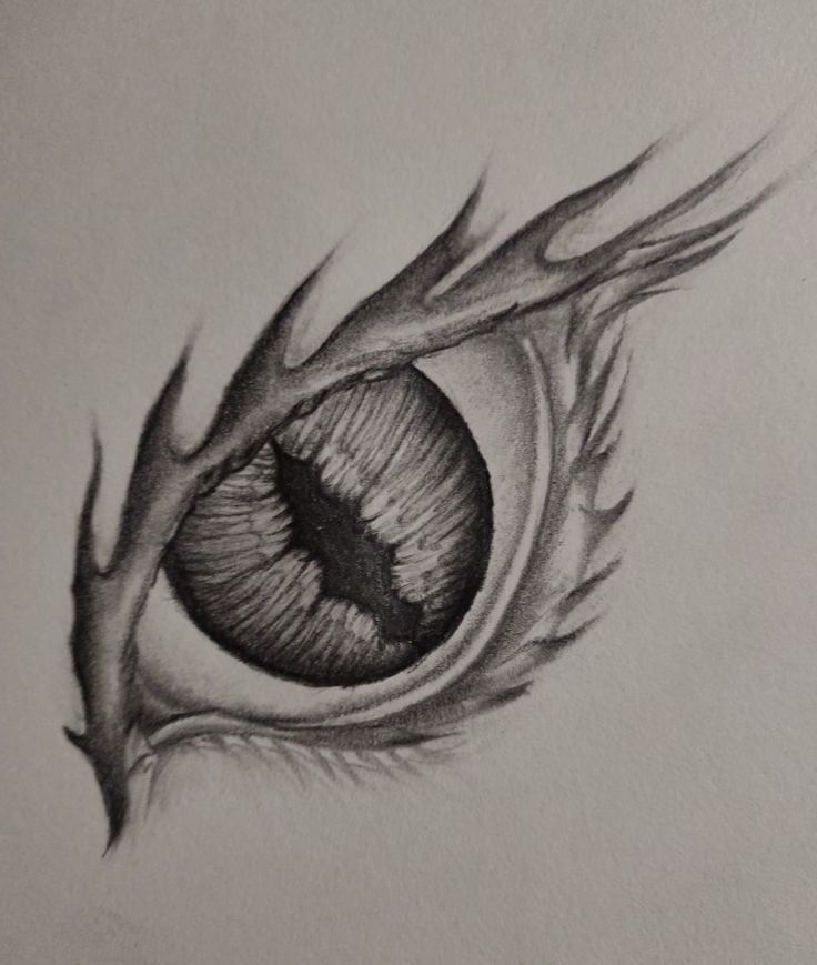 a drawing of an eye with flames coming out of it's irise eyes