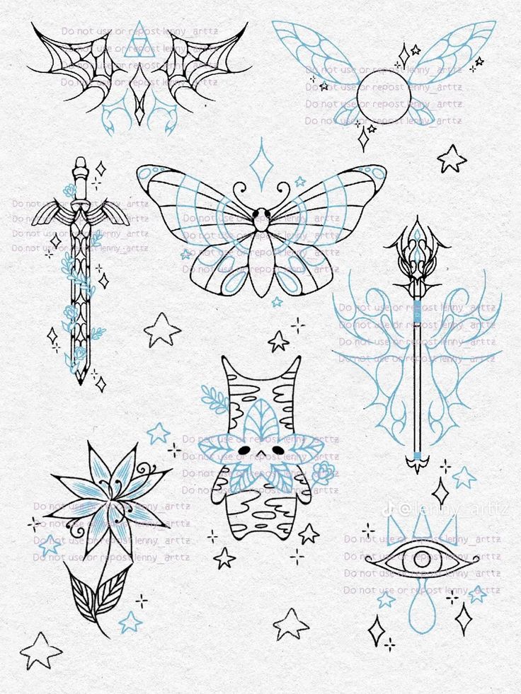 an image of some tattoos on paper