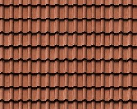 a close up view of a red roof with brown shingles on the top and bottom