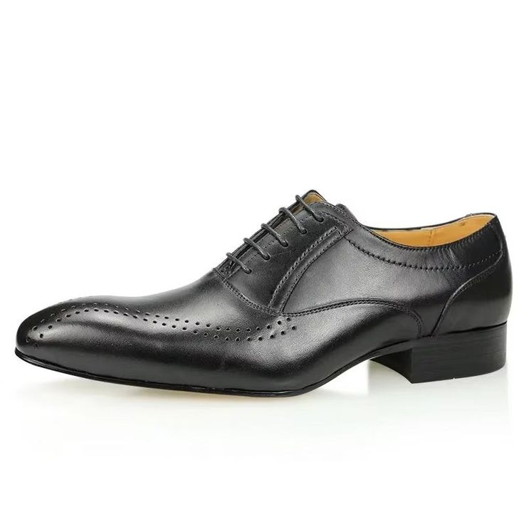 Introducing our Genuine Leather Chic LuxeLeather Wedding Brogues, crafted with the finest cow leather for a touch of sophistication. With a sleek buckle closure and pointed toe design, these brogues exude elegance and style. Elevate your wedding ensemble with these luxurious leather shoes and make a lasting impression. Shop now and step into timeless sophistication. Timeless Fitted Pointed Toe Oxfords, Timeless Fitted Leather Shoes With Pointed Toe, Fitted Pointed Toe Dress Shoes With Goodyear Welt, Elegant Cap Toe Lace-up Shoes For Galas, Elegant Lace-up Cap Toe Shoes For Galas, Classic Pointed Toe Lace-up Shoes, Fitted Leather Shoes With Brogue Detailing And Almond Toe, Timeless Pointed Toe Dress Shoes With Goodyear Welt, Fitted Wingtip Dress Shoes For Business