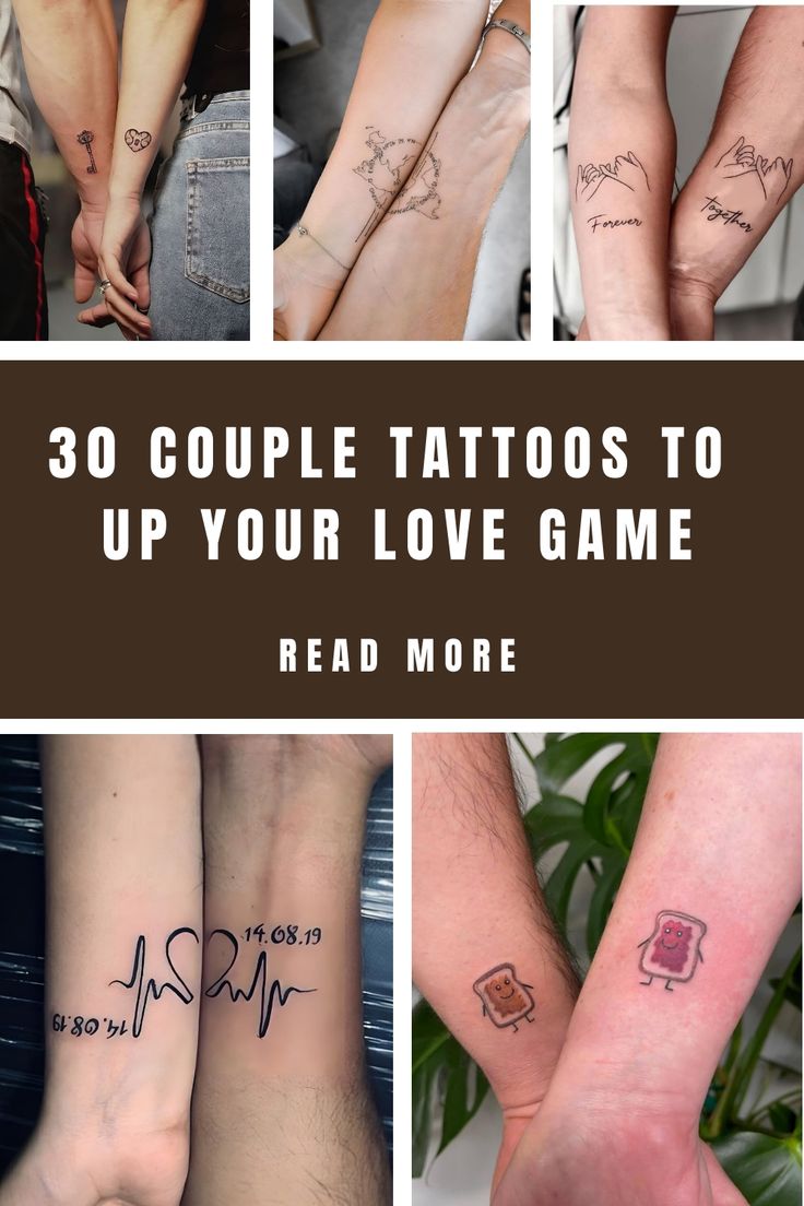 some people with tattoos on their arms and feet are shown in this collage, which includes