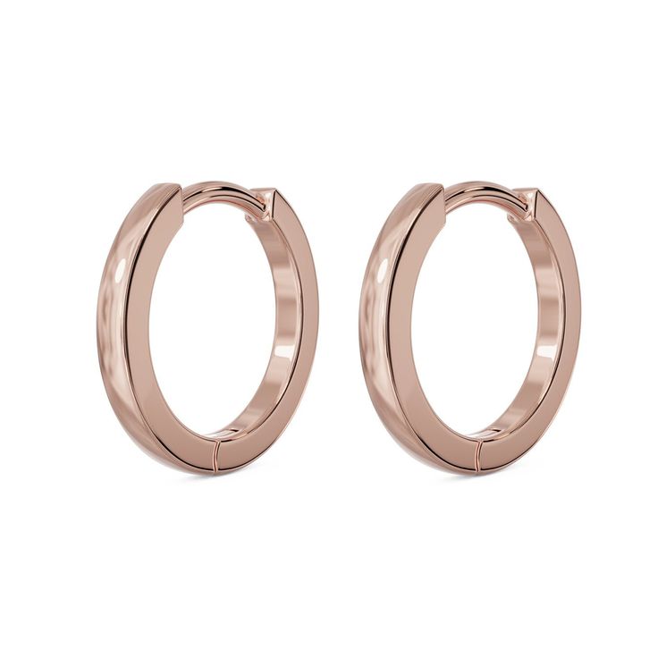 A must-have in every jewelry box. These classic hoops are ideal for everyday wear and look great on their own, or to dress up an ear stack. Crafted from 14k gold, these exquisite earrings are a perfect way to bring sophistication to any ensemble. An essential for every jewelry collection, these earrings will complete any look with their timeless elegance and luxurious shine. Solid 14k Gold Hoop diameter: 10mm Earring thickness: 1.65mm Sold as a pair or single Minimalist Rose Gold Huggie Earrings, Modern Rose Gold Small Hoop Earrings, Minimalist Rose Gold Hoop Earrings For Everyday, Modern Rose Gold Hoop Earrings For Everyday Wear, Everyday Rose Gold Hoop Huggie Earrings, Modern Small Hoop Rose Gold Earrings, Everyday Rose Gold Tarnish Resistant Hoop Earrings, Rose Gold Tarnish-resistant Cartilage Earrings For Everyday, Everyday Rose Gold Tarnish-resistant Cartilage Earrings