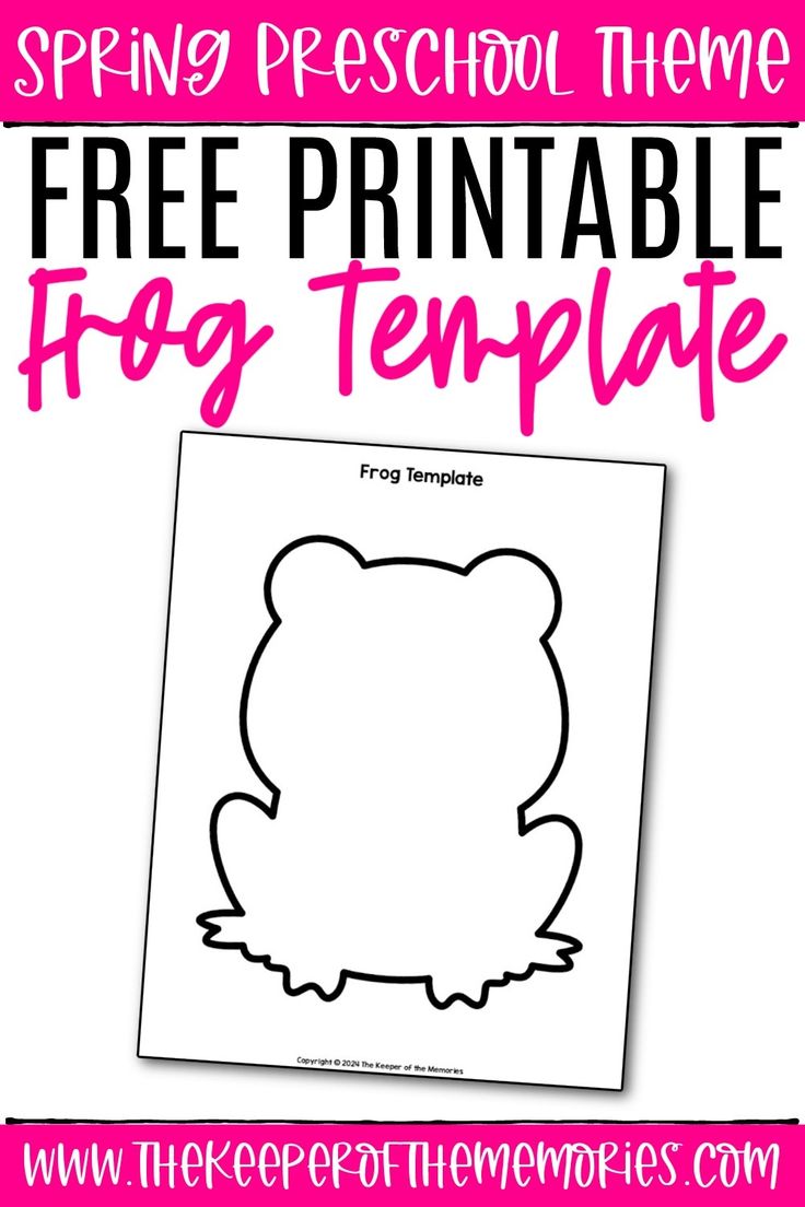 the free printable frog template for spring preschool and homeschool activities is shown