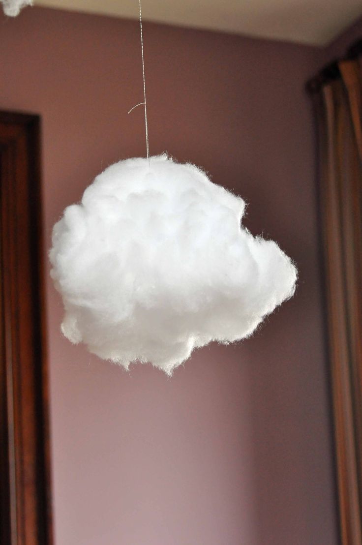 there is a cloud hanging from the ceiling