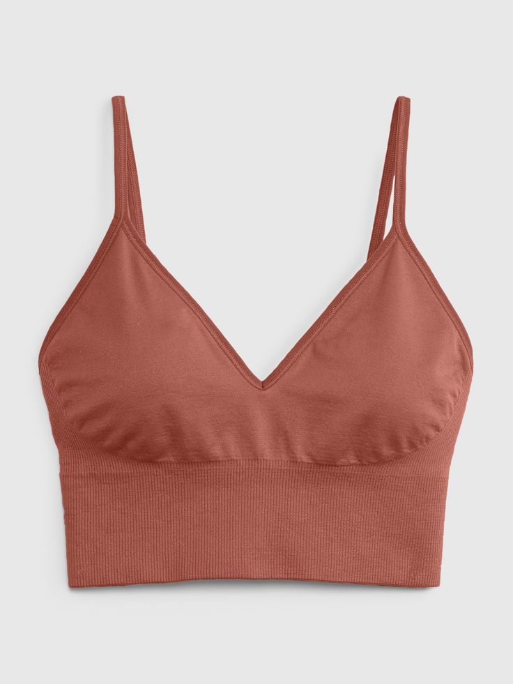 Soft, seamless knit.  Plunge neckline.  Adjustable straps. Support People, Gender Equality, Plunge Neckline, Birthday Wishlist, Plunging Neckline, Bralette, Camisole Top, Adjustable Straps, Gap