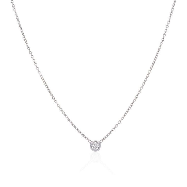 Our 14K White Gold Bezel-Set Round Diamond Solitaire Necklace is a beautiful piece for everyday wear and comes in six different diamond sizes. Available diamond sizes: .07 carats .10 carats .15 carats .20 carats .25 carats .30 carats Necklace length is approximately 18" and is adjustable Estimated Delivery: 1-2 weeks Solitaire Necklace, Diamond Solitaire Necklace, Solitaire Necklaces, Free Offer, Diamond Sizes, Luxury Accessories, Necklace Length, Diamond Solitaire, Bezel Setting