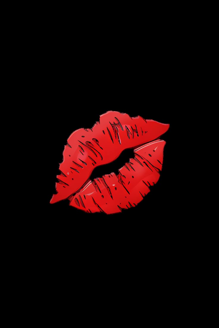 a red lipstick kiss on a white background