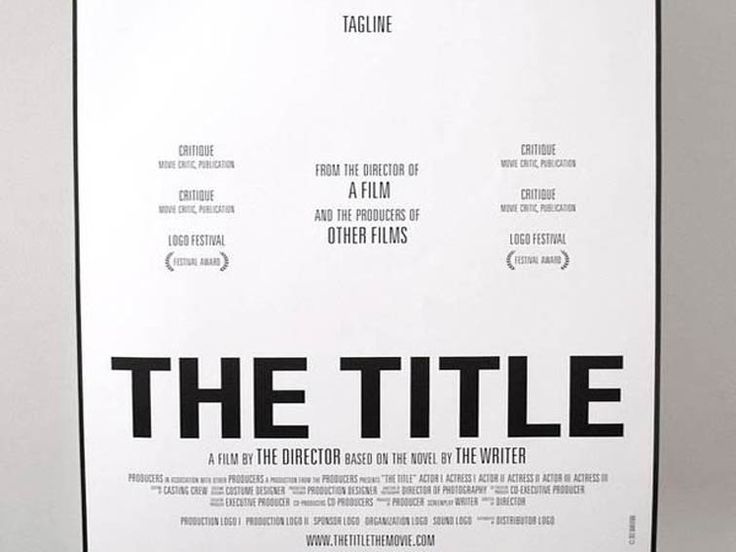 a man holding up a large poster with the title'the title is written on it