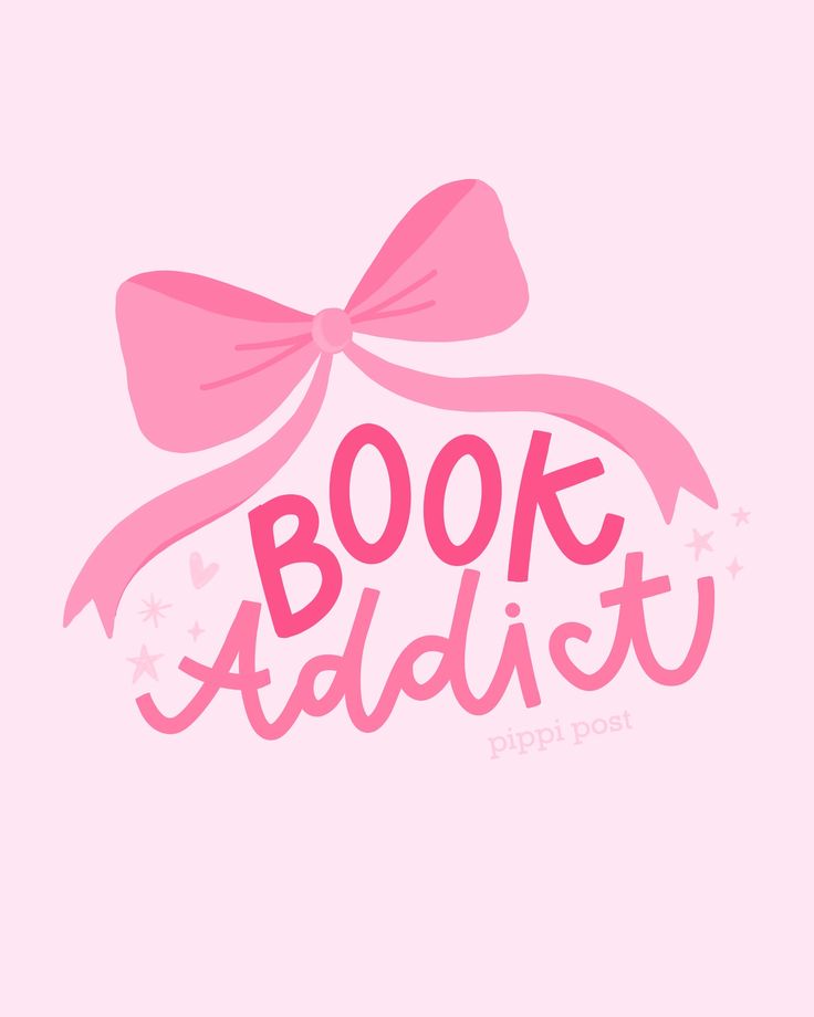 a pink bow with the words book addit on it